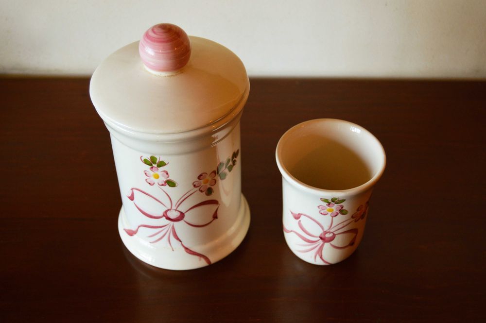 Conjunto de 2 Peças de Cerâmica Vestal Alcobaça para Casa de Banho.