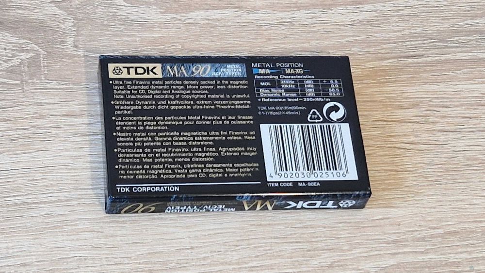 Kaseta magnetofonowa TDK MA-90 METAL TYPE IV