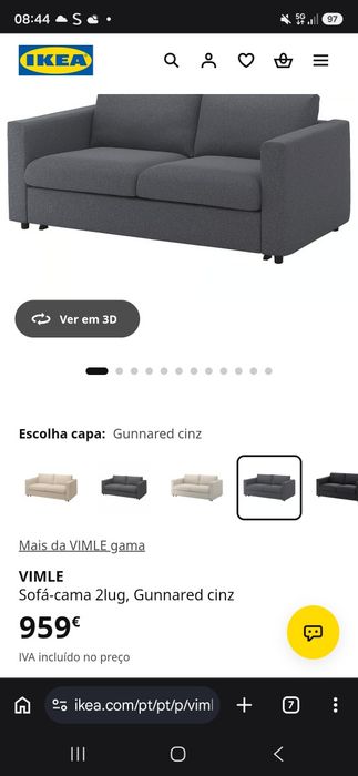 Sofá cama alta qualidade.