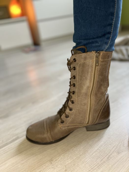 Buty za kostkę skóra trzewiki kozaki botki rozm 39 kozaki