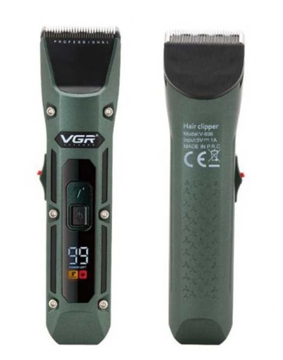 Акумуляторна машинка для стрижки VGR V-696, Professional, 4 насадки
