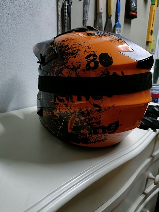 Capacete Cross/Enduro + Óculos + Luvas