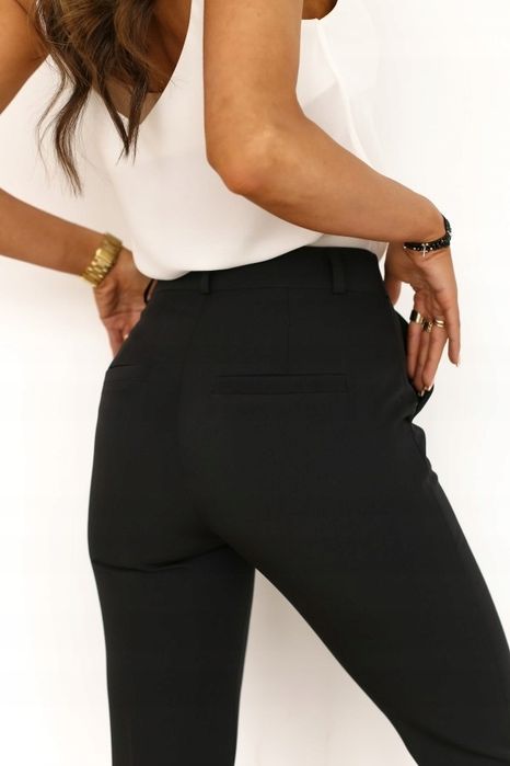 Garnitur czarny EDAN Balmain marynarka + spodnie M(38)