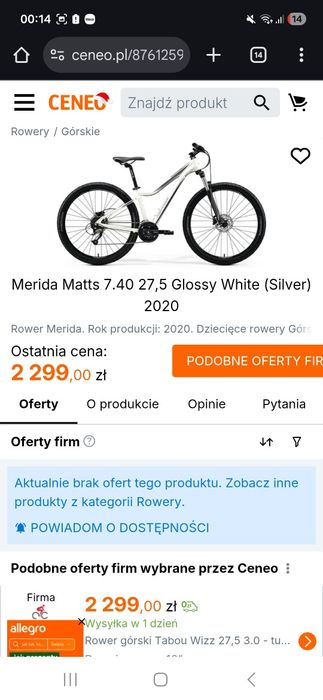 Matts 40 27,5" 2020 bicycle white