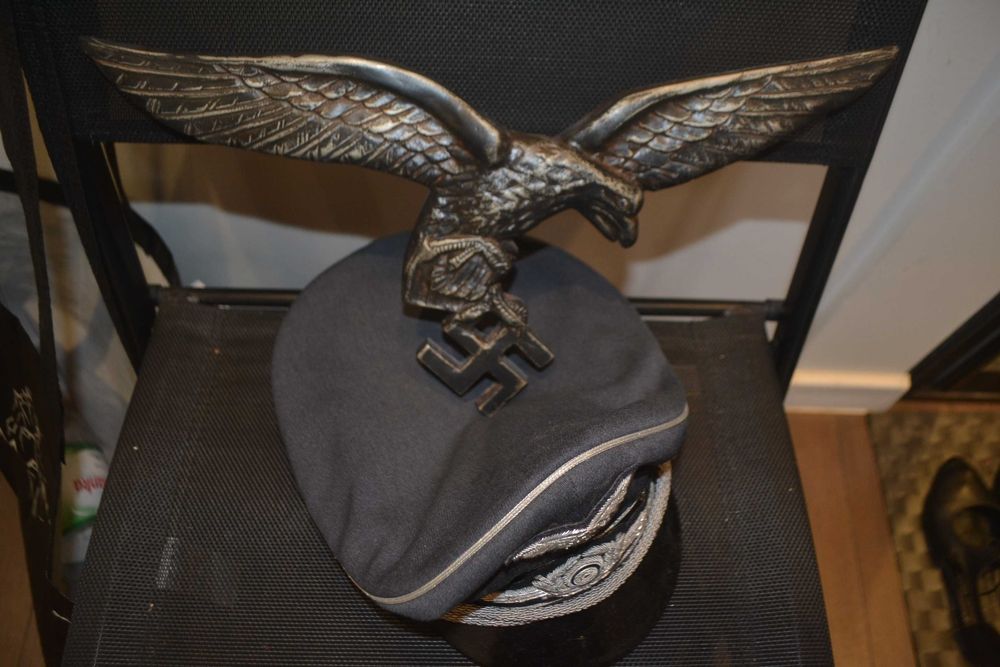 Orzeł Adler Luftwaffe czapka niemiecka oficer Lotnik III Rzeszy
