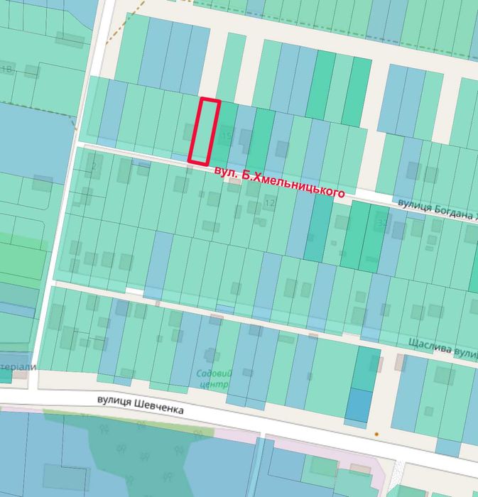 Продаж ділянки 8 соток в с.Тарасівка, вул.Б.Хмельницького під забудову