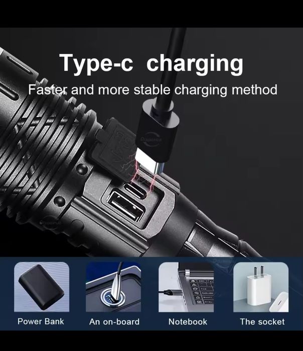 LATARKA TAKTYCZNA o bardzo  dużej mocy .  10000mAH. 3500 m