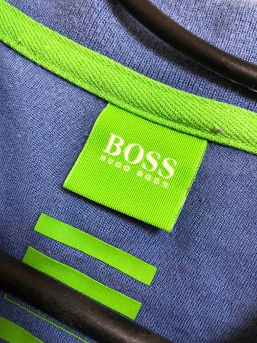 Hugo Boss поло оригинал с принтом синий размер L