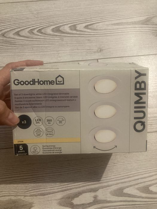 Oczka GoodHome Quimby białe 3 szt.