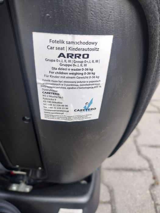 Fotelik samochodowy ARRO