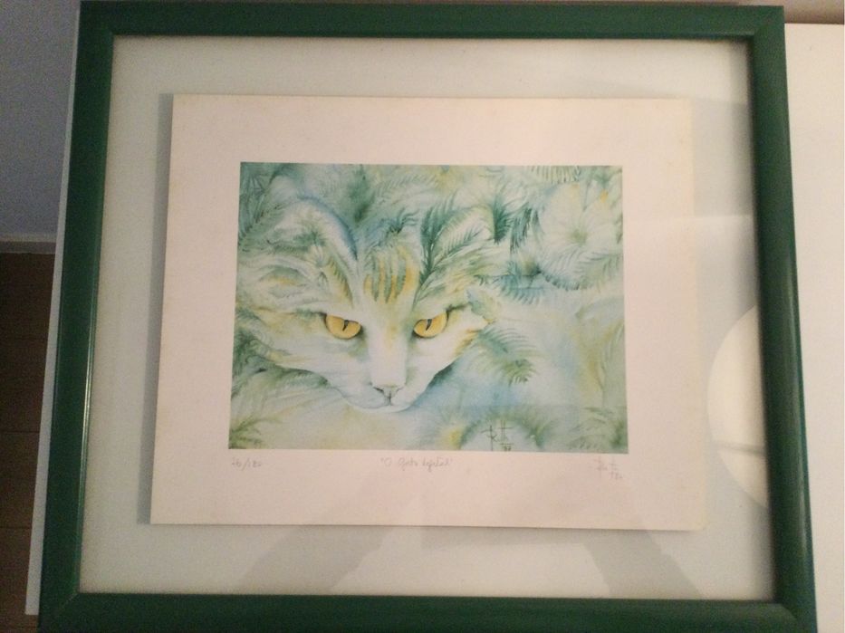 Serigrafia “O gato vegetal”
