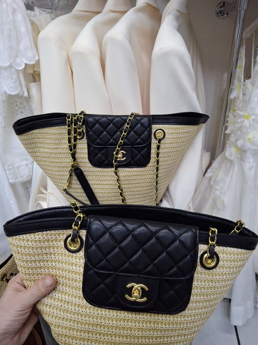 Piekny koszyk letni wzor Chanel