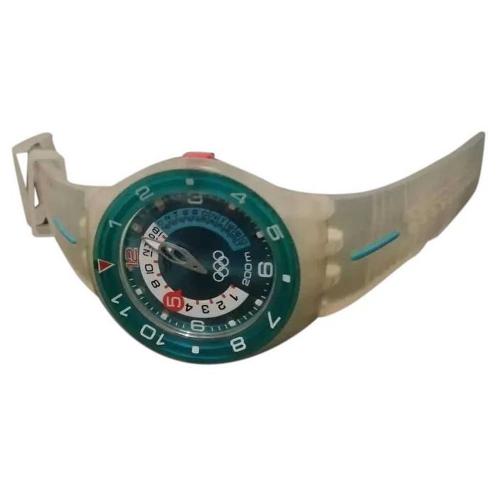 RARE 2004 SCUBA Olympic Specials 20 Bar Dive SWATCH w/ Depth Meter