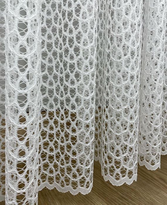 !АКЦІЯ!Тюль гіпюр сітка на кухню на основі жакарду,тюль в зал