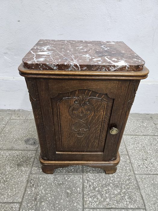 Szafka art deco z marmurowym blatem komoda Francja /
