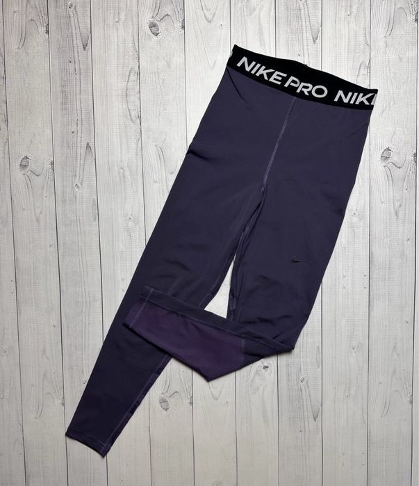 Спортивні лосини nike pro фіолетові резинка найк про леггінси для бігу