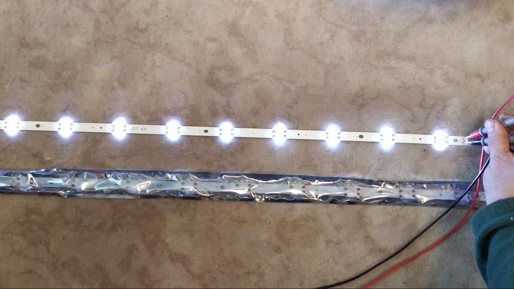 Подсветка V17 43. телевизор LG. Стринги. Планки. LED подсветка