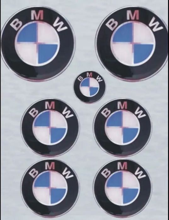 Kit símbolos BMW carbono