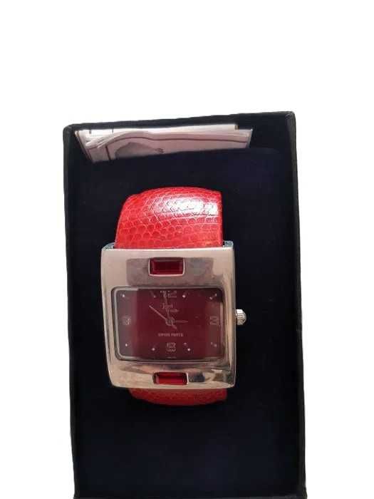 Relógio Senhora Vermelho (Pulseira) - Jewel Watch - Swarovski crystal