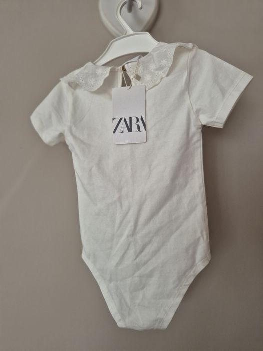 Zara body hafty 104cm beżowe
