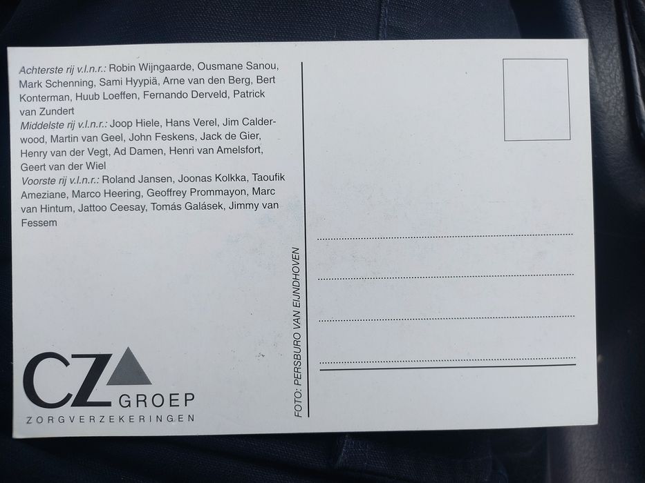 Postal do Willem II  Países Baixos 1996 e 1997