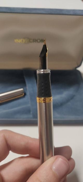 InoxCrom conjunto de esferográfica e de tinteiro / Fountain Pen São Mamede De Infesta E