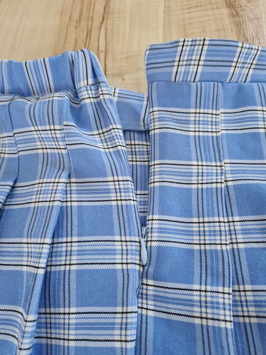 Spódnica w kratę, plisowana roz.152 Shein