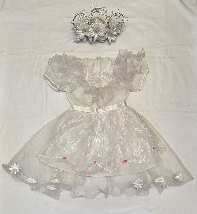 Дитяча святкова сукня з короною, нарядне плаття на новий рік/випускний