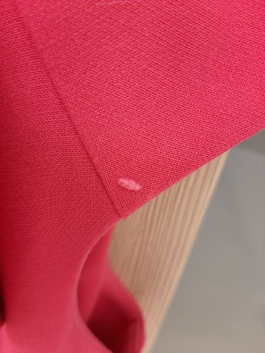 Malinowa sukienka L 40 z zakładką/falbanką fuksja