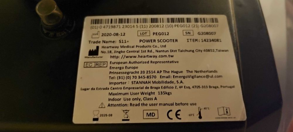 Scooter por estrear de mobilidade reduzida