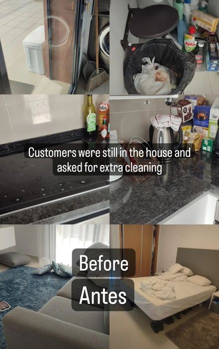 Serviços de lavanderia e engomadoria, limpezas gerais, pós obras, lava