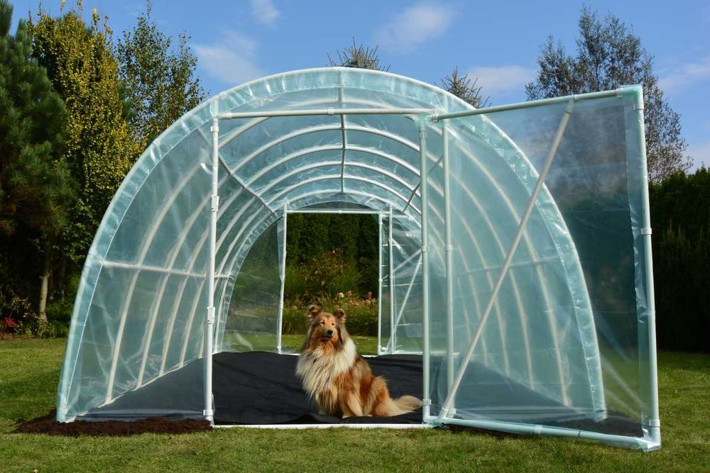 Tunel Foliowy Ogrodowy Szklarnia 6x3x2,1m Folia 4-sez LEMAR 2 Drzwi PL