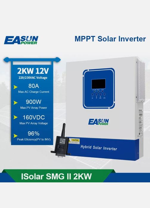 Солнечный инвертор Easun 12v 2kw, 24v 4kw, 48v 11kw