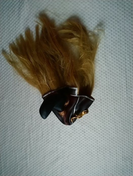 Карнавальна маска Вікінг силіконова з волоссям безрозмірна