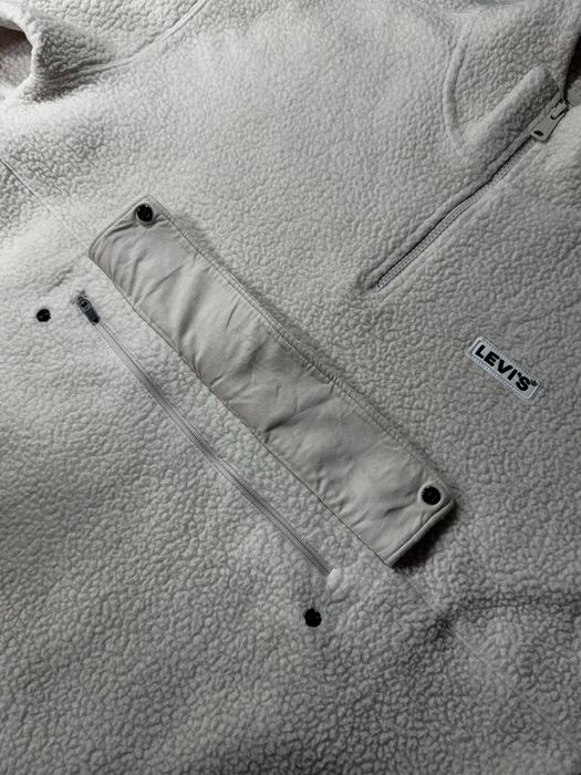 Кофта Levis шерпа біла кофта левайс трекінгова кофта outdoor тактична кофта y2k туристична military