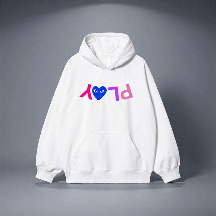 Мужское Худи Comme des Garcons Play Logo унисекс плей толстовка кофта