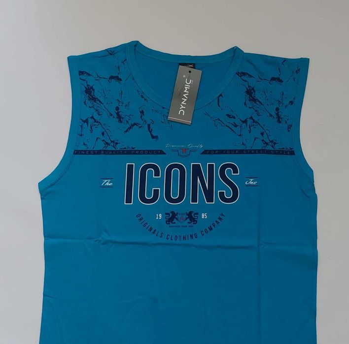 Bezrękawnik męski Koszulka bez rękawów bawełna DYNAMIC r. 3XL- 114 cm