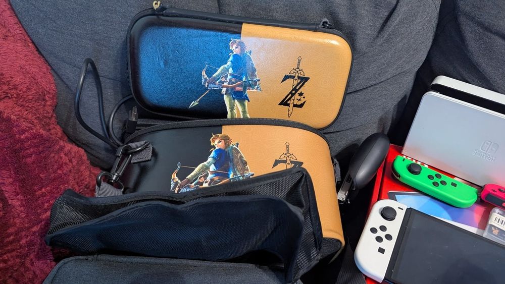 Switch oled com sd 128gb +extras