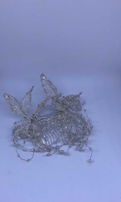 nowy bajkowy grzebyk ślub srebro mała ozdoba tanio okazja boho glam