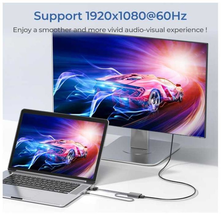 Konwerter VGA do HDMI 1080P z Audio Elebase