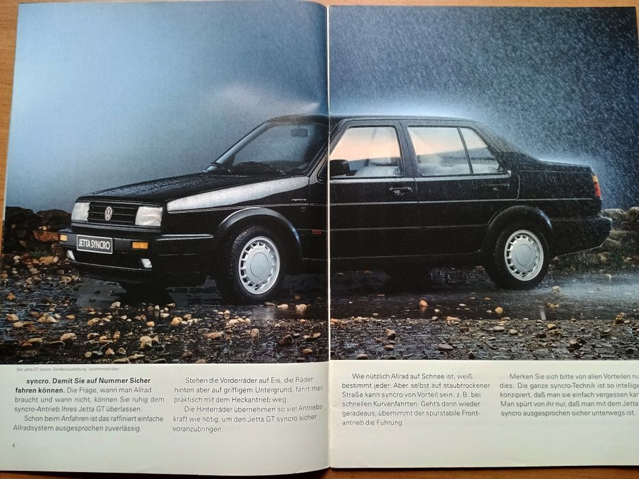 Prospekt VW Jetta Syncro 91  4x4