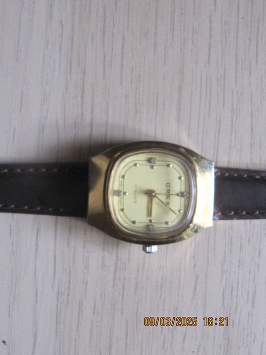 Orex damski pozłacany zegarek mechaniczny