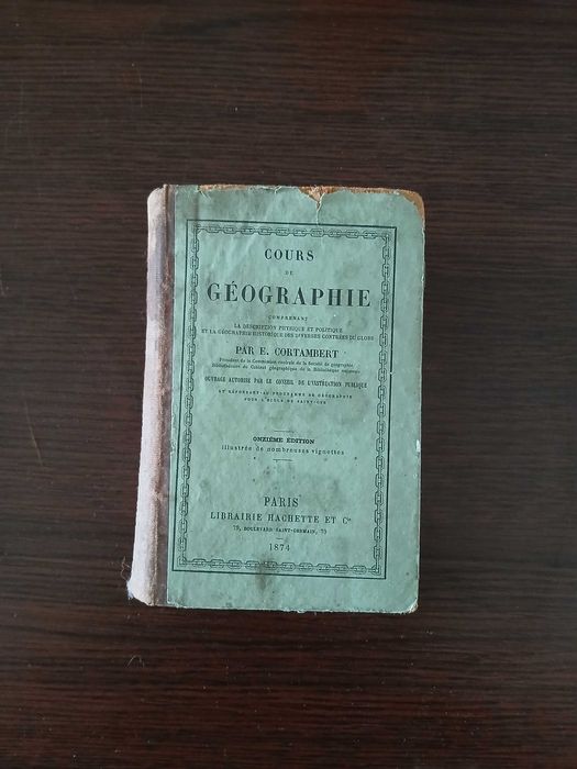 Livro Francês | Cours de Géographie | E. Cortambert | 1874