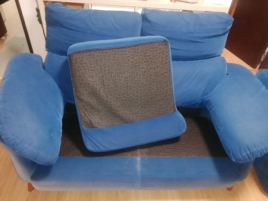 Conjunto 2 Sofás de 2 lugares - azul