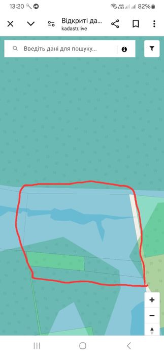 125 соток з соснами, власна водойма, прямий вихід до лісу Мотижин