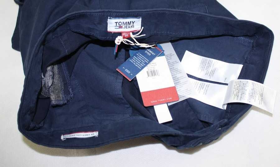 Spodenki Tommy Jeans Chino Short damskie granatowe Hilfiger nowe - W30
