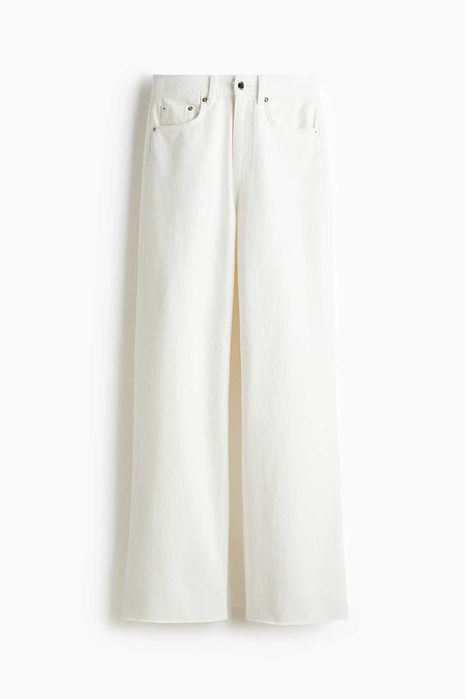 Spodnie dżinsowe 38 nowa kolekcja Wide High Jeans białe PROMOCJA