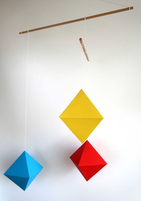 Ośmiościany duży Mobil Montessori Karuzela od 5 tygodnia życia