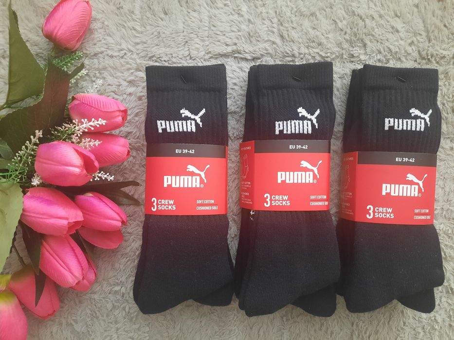 Skarpety Puma trzy opakowania 3-pak rozm 39-42