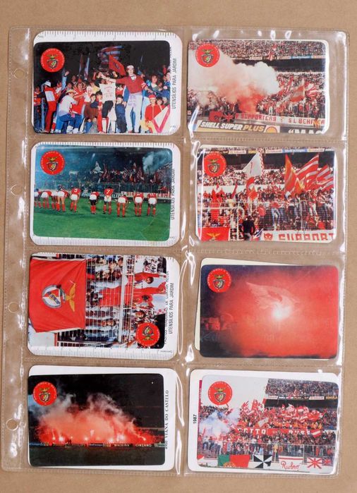 11 Calendários adeptos e equipa do Benfica 1987